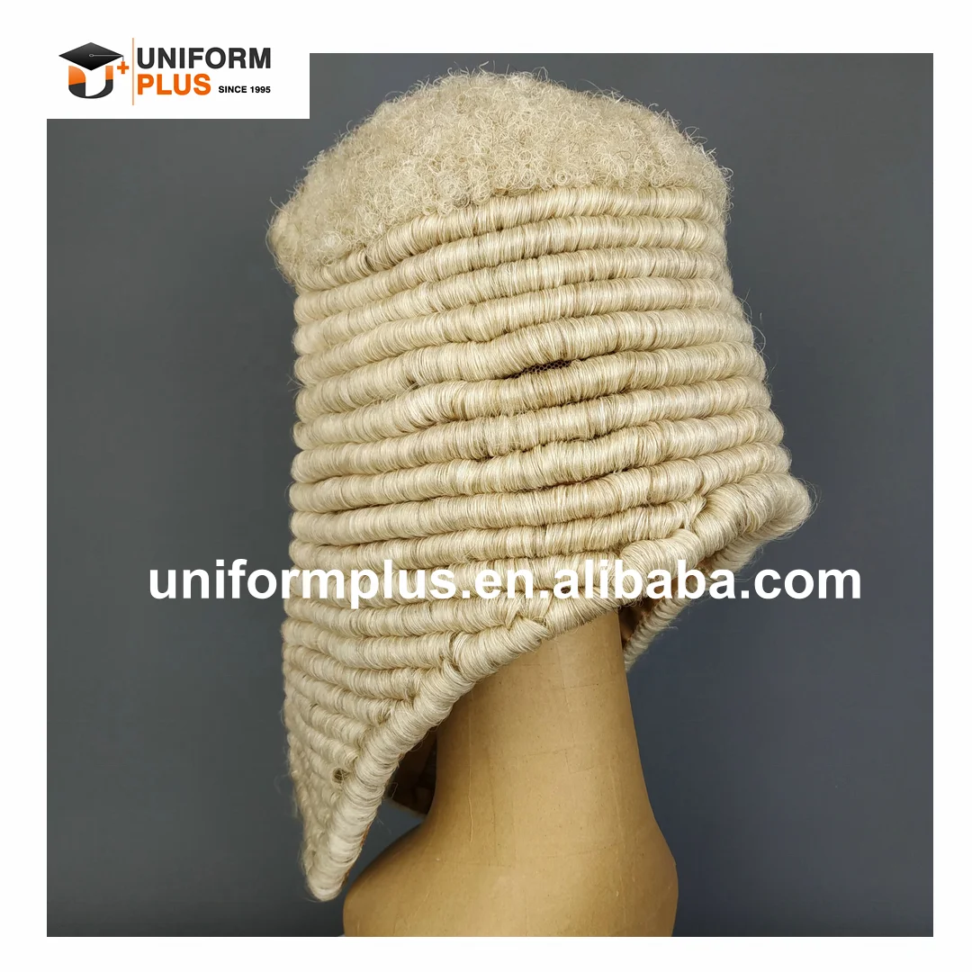 Handmade Classic Traditional British Horse Hair Court  Lawyer Barrister Judicial Judge Full Bottomed Wigs