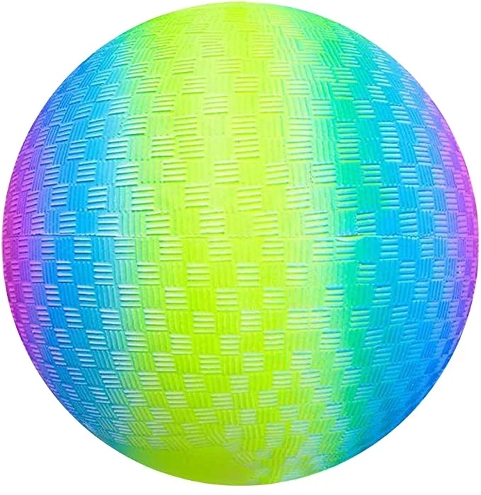 Custom PVC Playground Sports Toy Colorful Rainbow Balls for Kids
