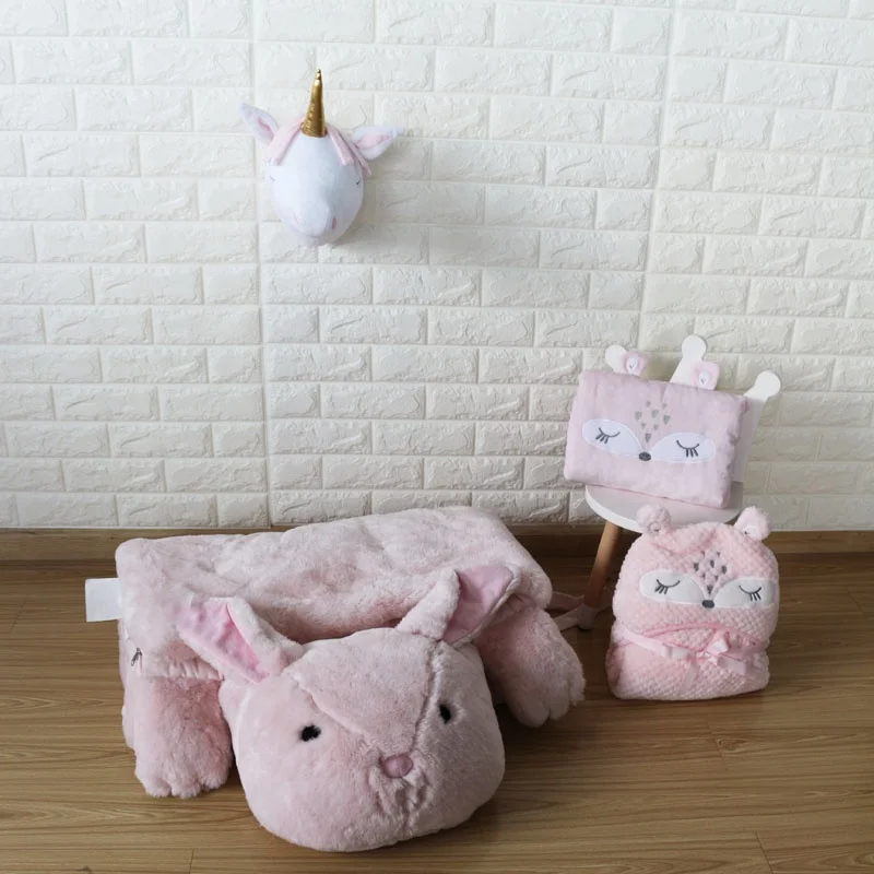 ; Очень мягкие и теплые; С дизайном в виде костюма кролика боди с принтом «snuggle pod Плюшевые животные детский спальный мешок для детей