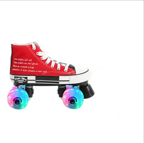 Горячая продажа роликовых коньков, холсты для взрослых, двухрядные Детские Необычные четырехколесные коньки, роликовые четырехколесные катки, оптовая продажа