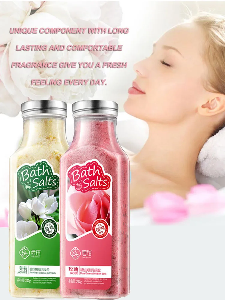 
Floral scent fragrance rose exfoliating body scrub petals bath salts whitening rose bath 