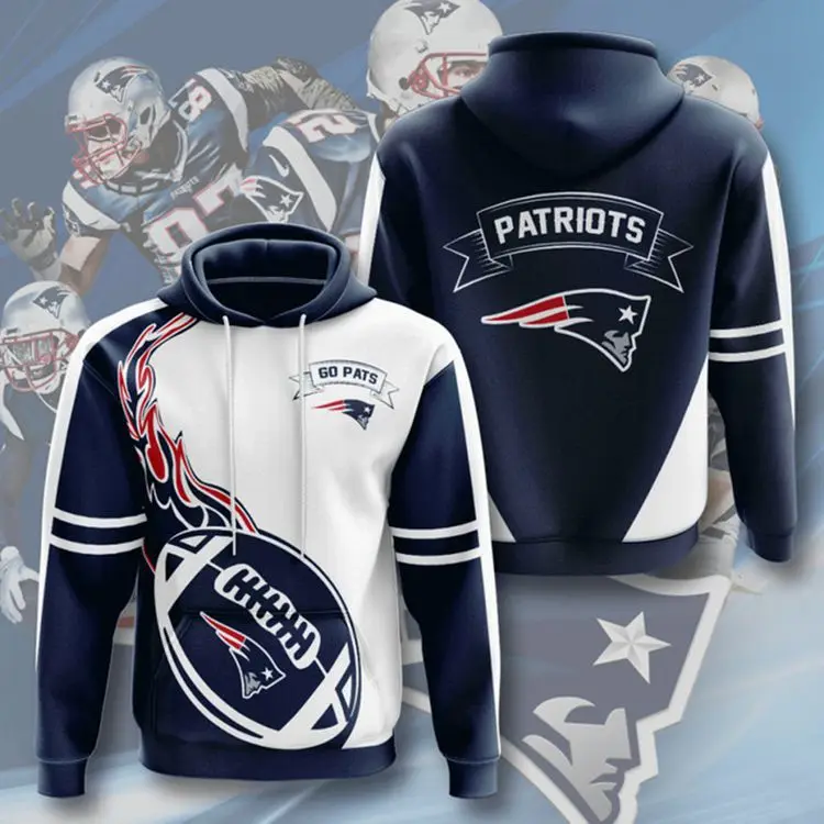 New Fashion America Hot Sale NFL Football Team Sports Hoodies 3D Print Customize Polyester Man sports Sweatshirts Team Hoodies