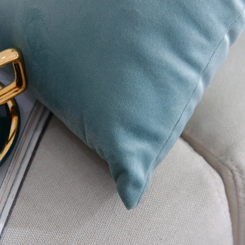 Nordic Cushion Cover With Filling Luxury Throw Velvet lumber Striped Pillow Case for Sofa Bed