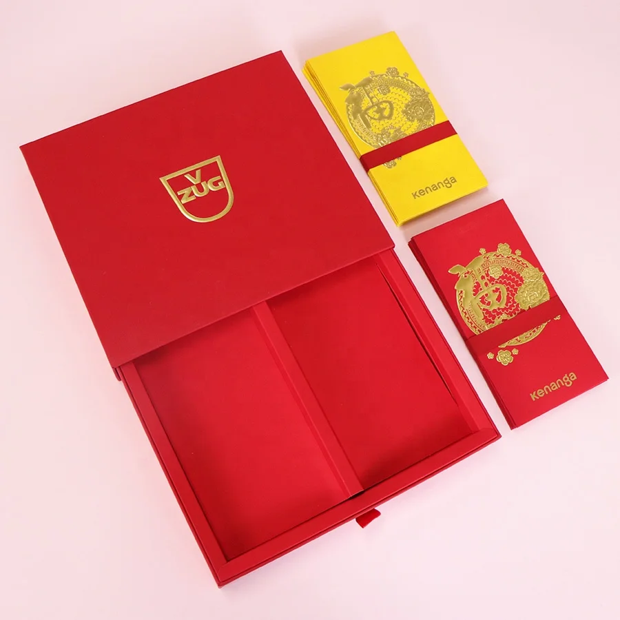 New design lucky laser pearl paper red packet for Chinese new year