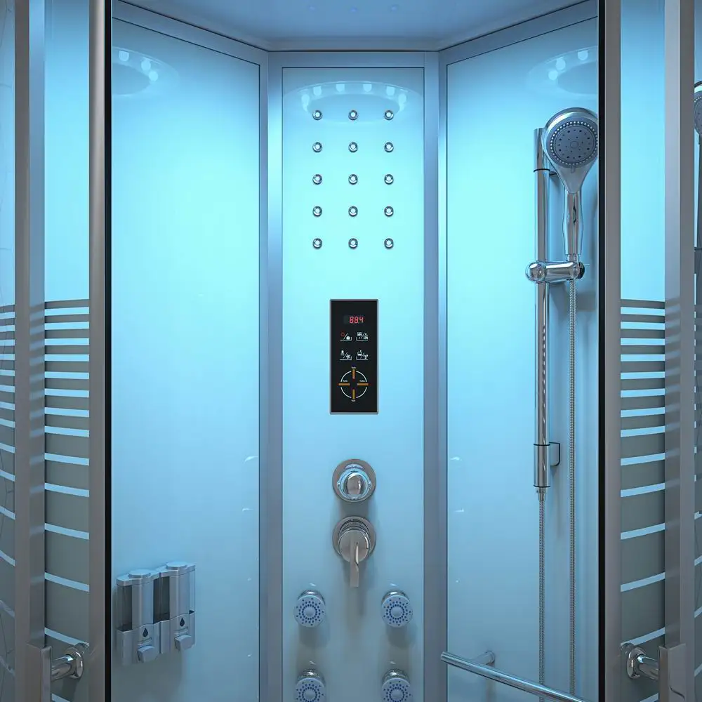 Luxury Black Hydro Massage and Steam Bathroom Shower Cabins Applied to Hotels
