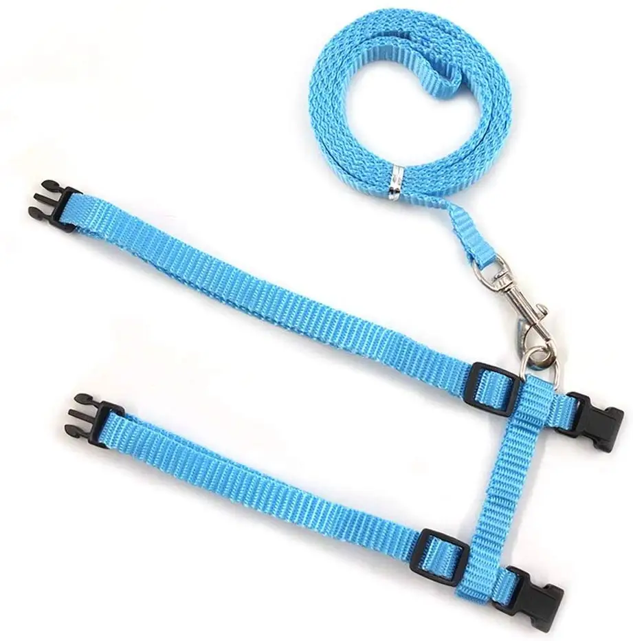 Cat Harness and Leash Adjustable Nylon Halter Harness Kitten Nylon Strap Belt Safety Rope Leads