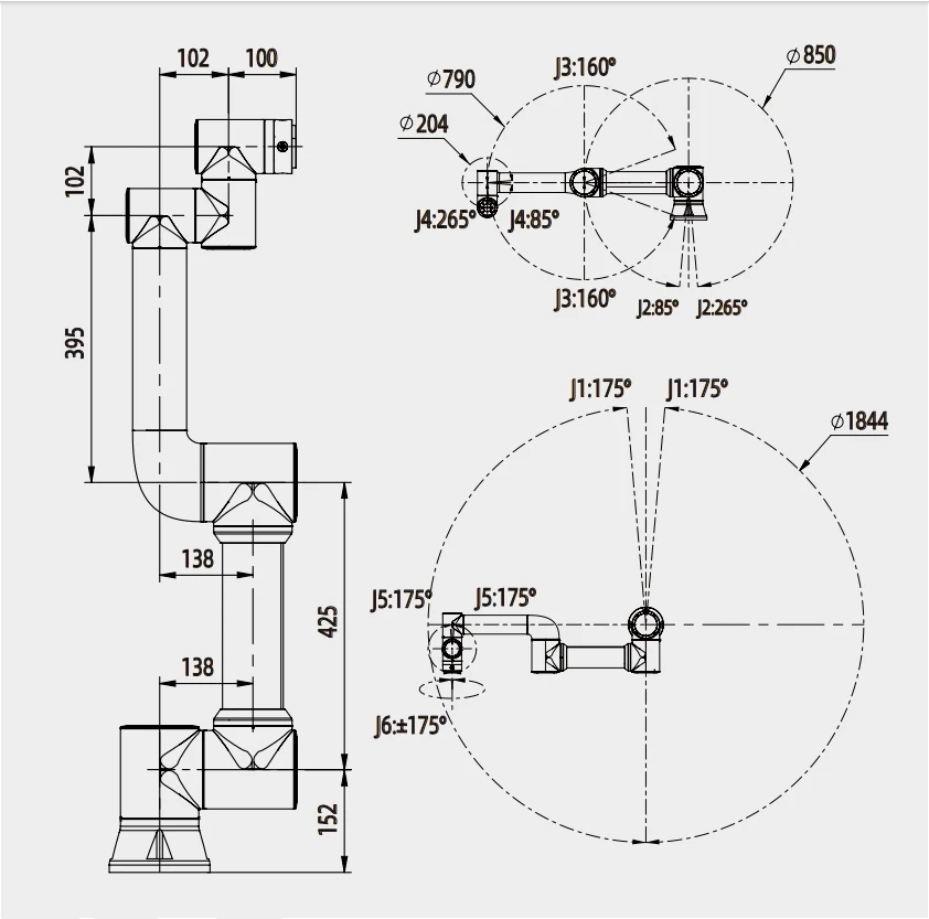 2024 High-quality 6-Axis Collaborative Robot Arm FR5 Industrial Robotic Arm Pick and Place Machine Cobot Arm for Welding Coffee