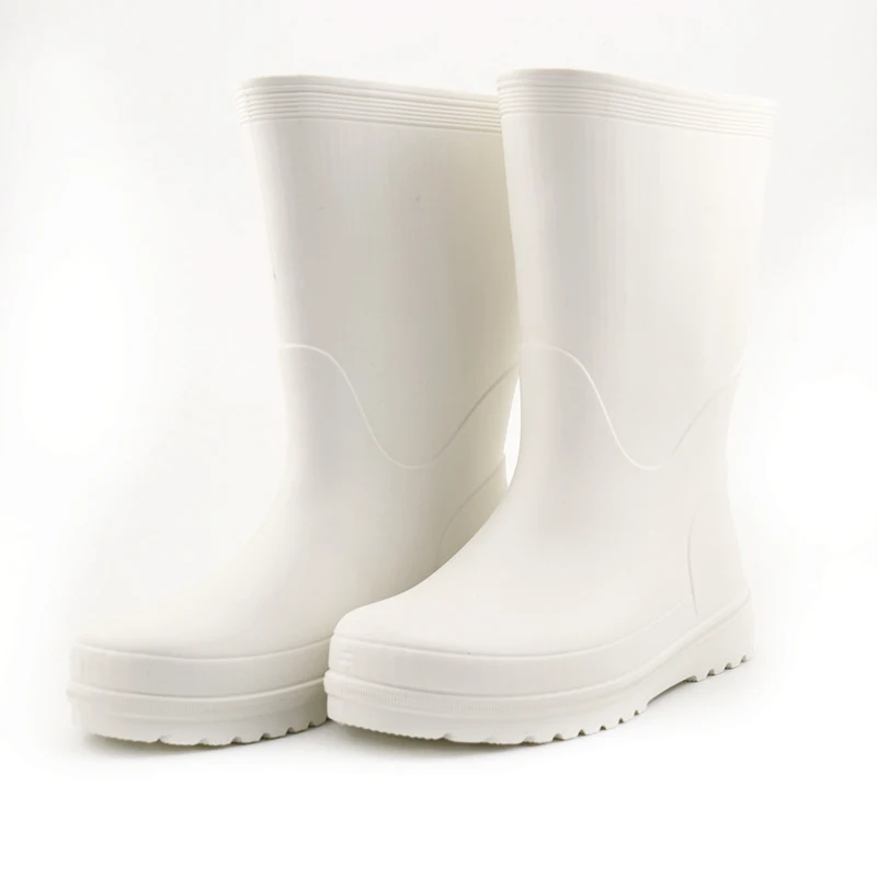 2024 Fashion Waterproof Ankle Wellies Neoprene Molded Gumboots Chelsea Rain Boots Rubber Shoes for Women