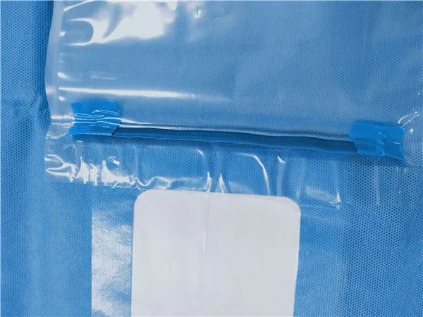 CE ISO13485 EO Sterile Disposable Ophthalmology Eye Drape Manufacturer With Collection Pouch