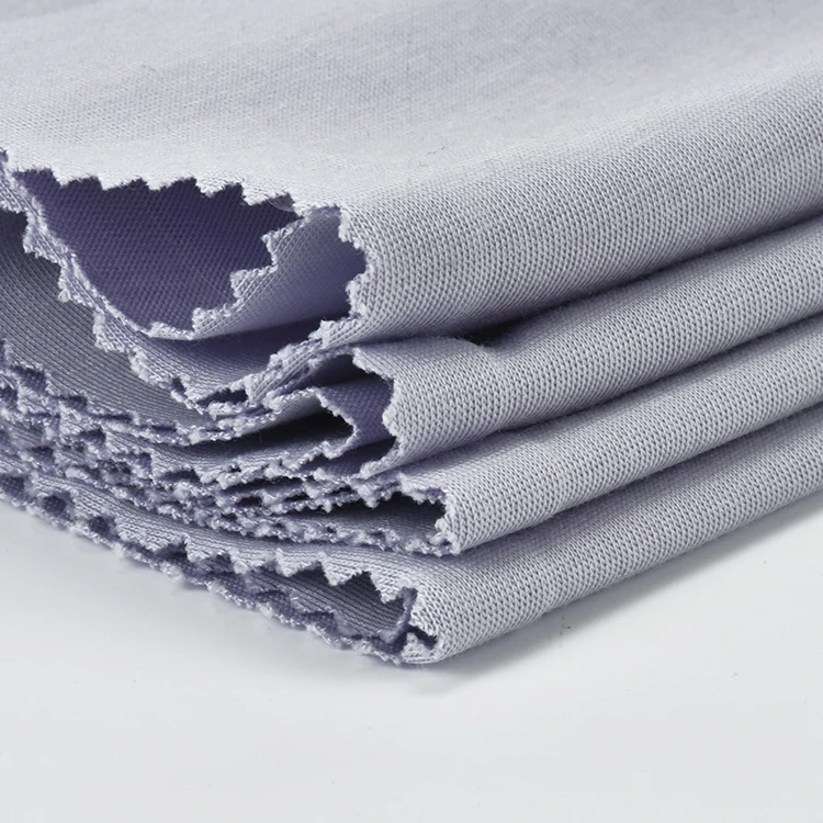 Dyed recyle polyester poly cotton modal fabric knit