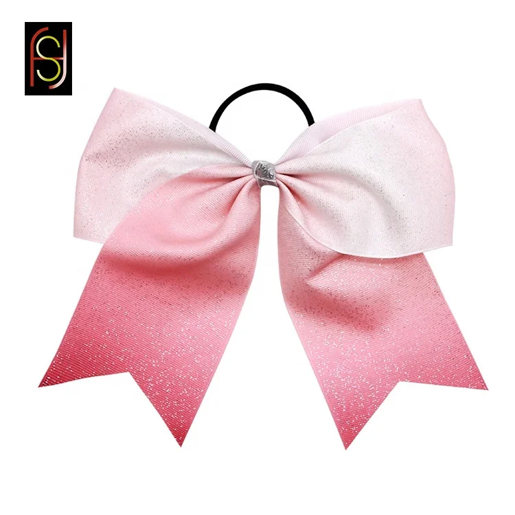 Factory custom 7 inch big boutique girl butterfly cheer hair bow
