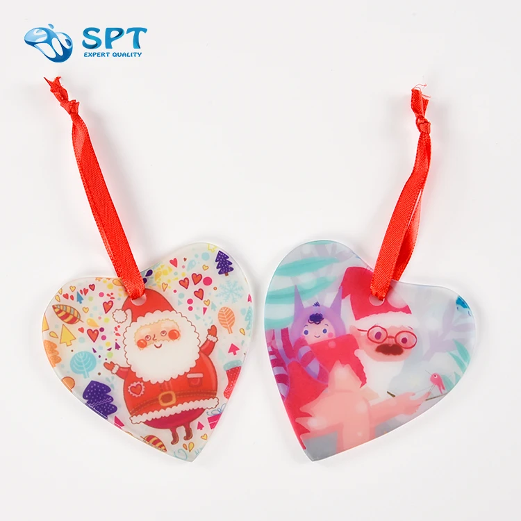 Well-selling ornament 2021 christmas sublimation round imprint ornament personalized customise