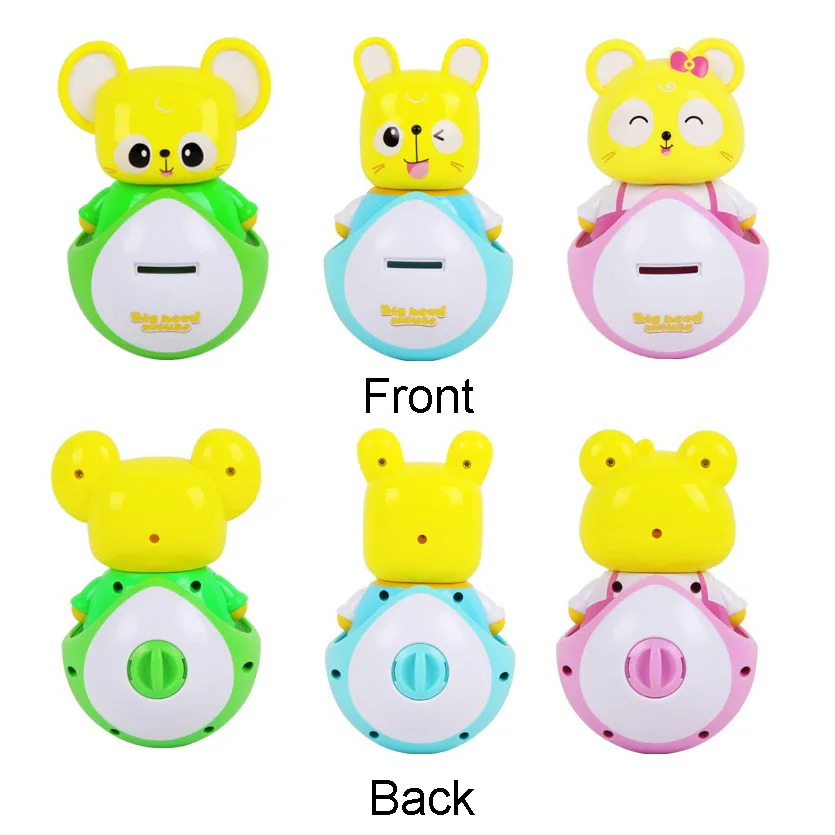 2023Cute rat mouse piggy bank love to eat money and dance coin bank money saving box makes a perfect unique gift for child