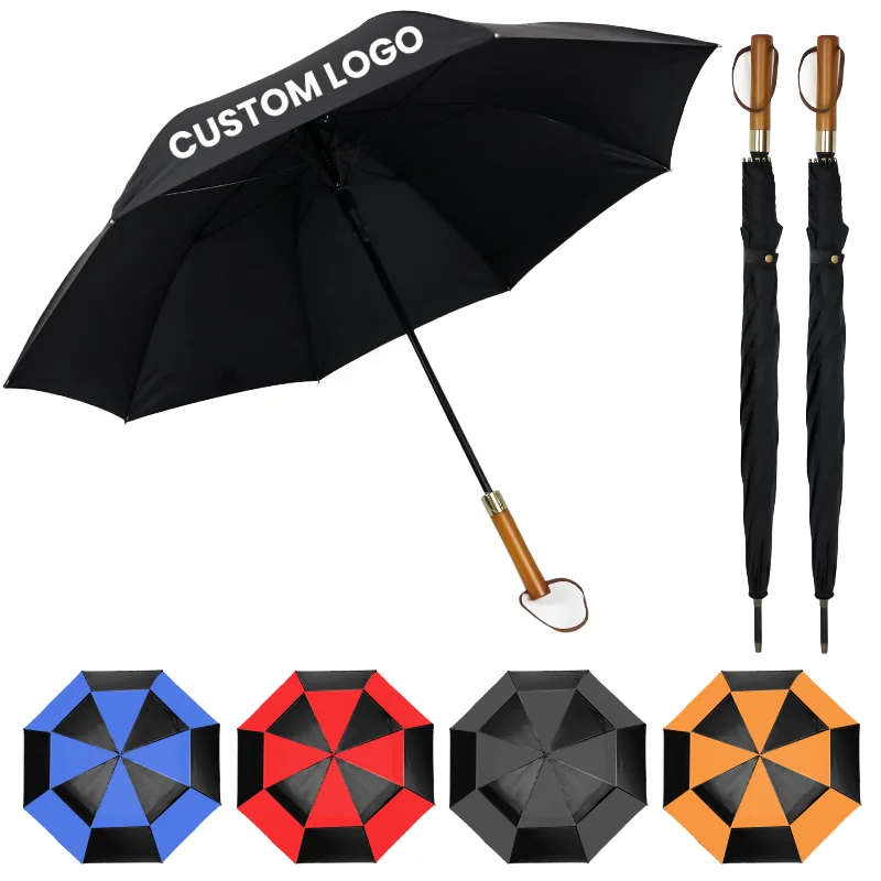 Hot Sale Popular Supplier Wholesale Promotional Custom Logo Umbrella Luxury Windproof Eco Friendly Automatic Golf Umbrellas