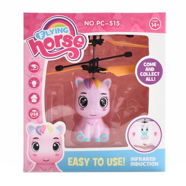 Infrared induction flying horse toys light up induction flying pony for kid Christmas gift
