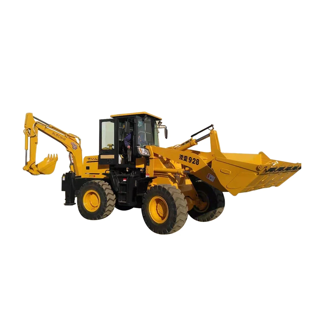 4x4 compact tractor with loader and backhoe with backhoe loader