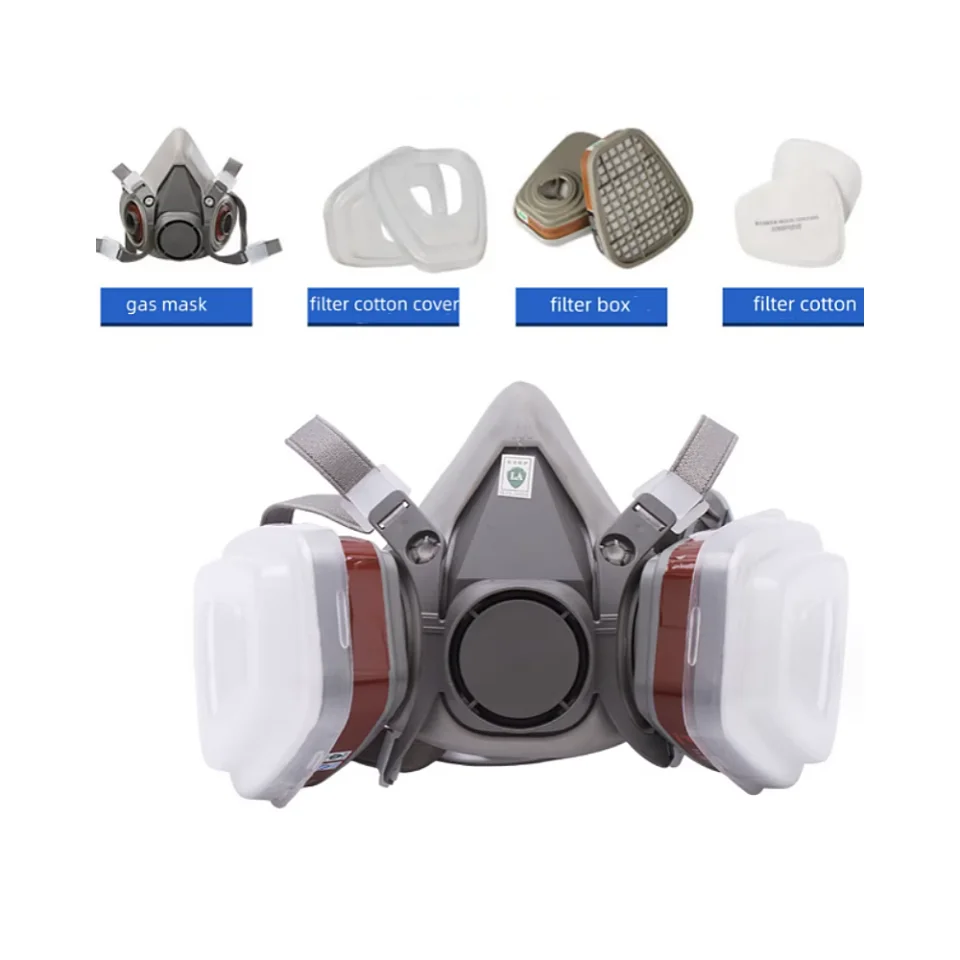 Wholesale Hot Sale Low Price 6200 Half Face Gas Mask, Spray Paint Graffiti Essential Mask Silicone CE Grey Fast Delivery OEM/ODM
