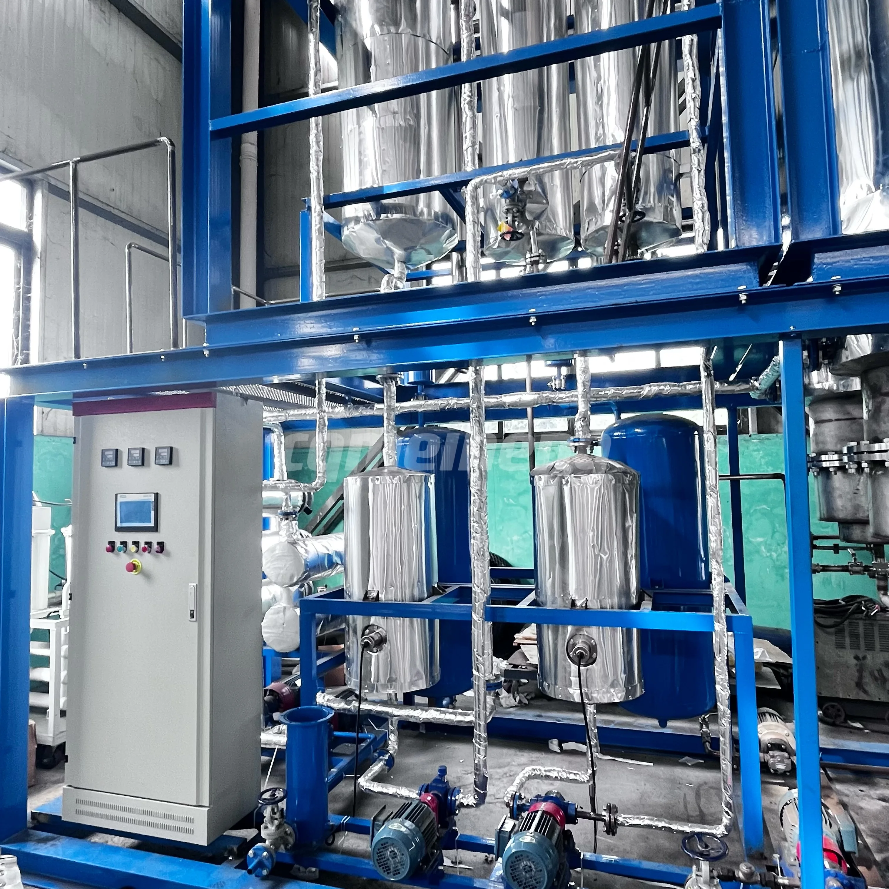 Used motor oil recycling machine with high efficiency to base oil