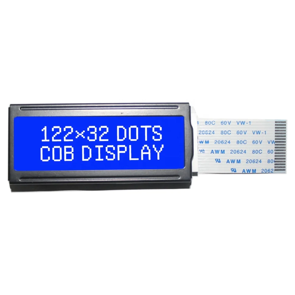 2.5 Inch  negative STN cob 122*32 dots Chip On Board 18 pin LCD Display manufacturer
