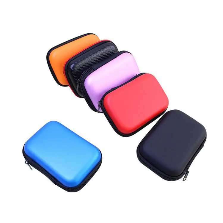 Wholesale Electronic digital products tool earring storage eva case headphone zipper earphone case Custom Logo