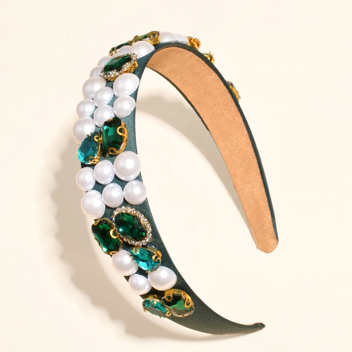 
Luxury Diamond Pearl Flower Jewelry Hairband Wholesale Fashion Crystal for woman baroque hair accessories 