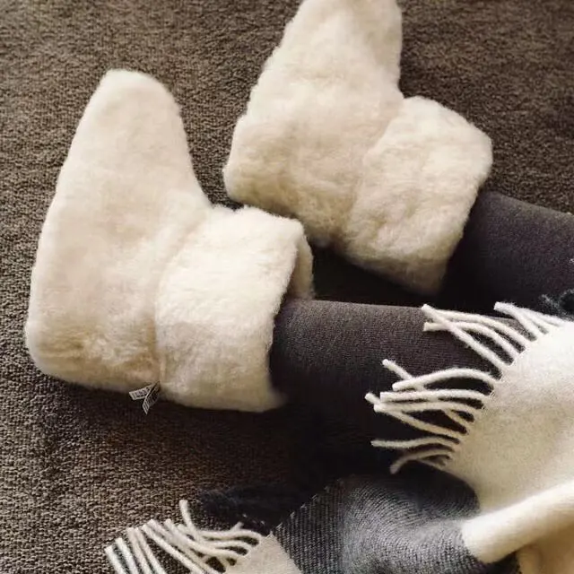 Womens Slippers Winter Floor Shoes Indoor Home Slippers  Elk Fur Cotton Plush Anti Skid Non Slip soft deer Warm Female Boots