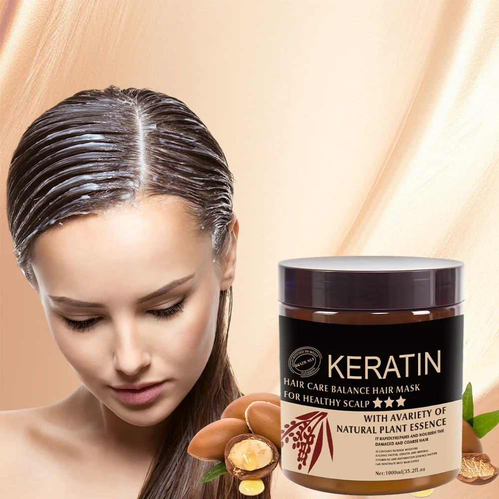 Private Label organic Keratin Treatment Repair Hair Mask natural herbal extract Avocado Hair Mask hair straightening Mask
