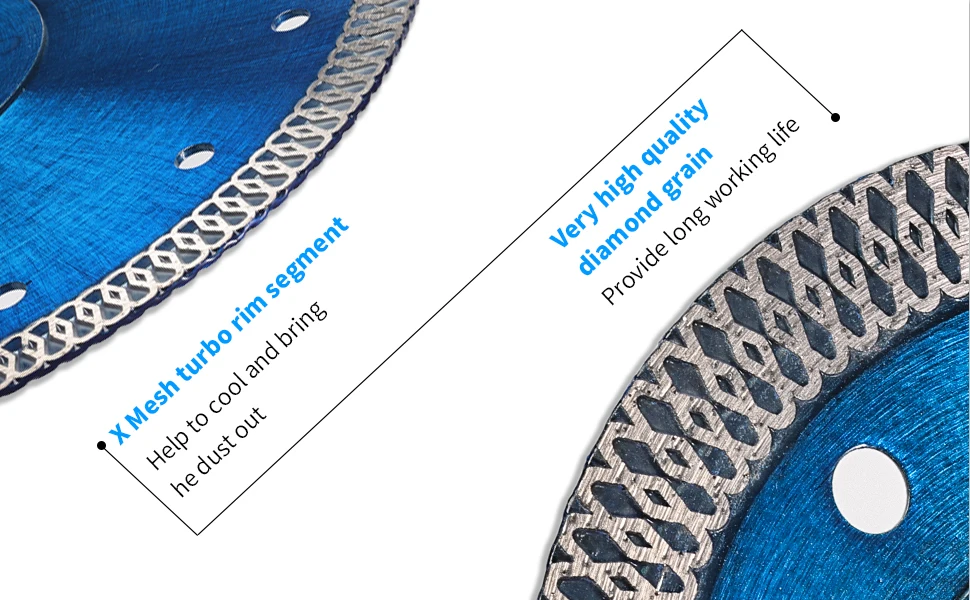 new discs blade shape Hot press 5 in R & K  turbo diamond saw blade for cutting ceramic tile granite marble