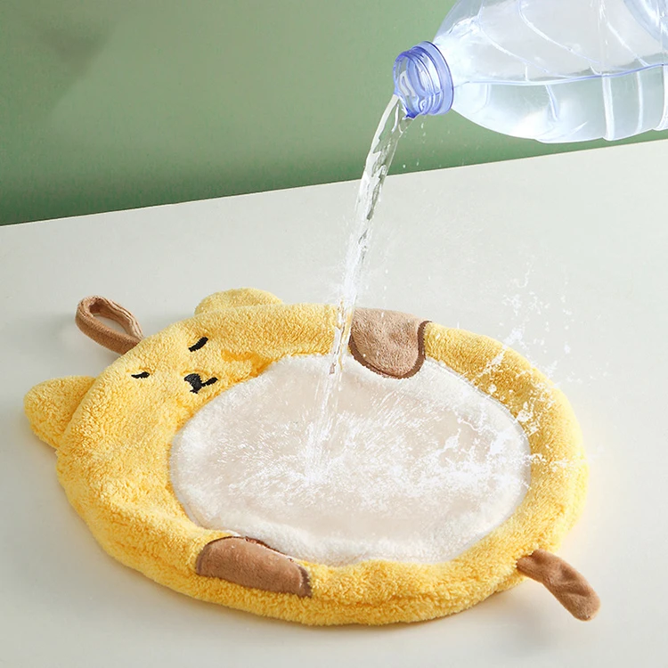 Оригинальное полотенце для жирной кошки коралловый бархат детский мультяшный носовой платок кухонная впитывающая тряпка можно повесить утолщенное
