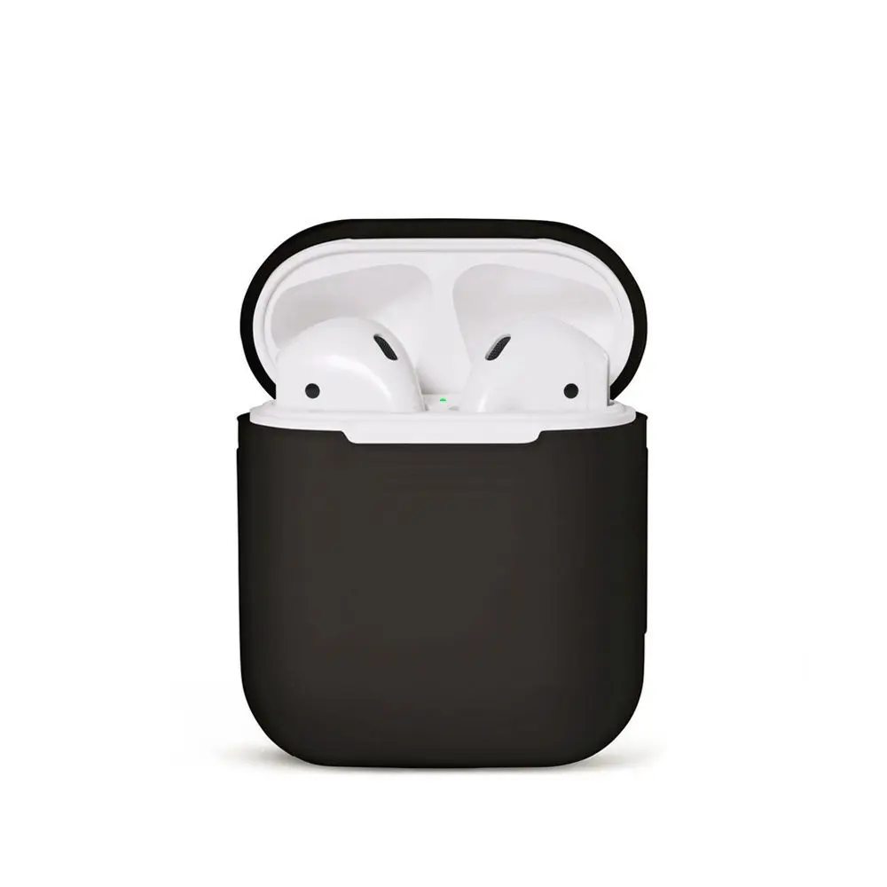 Силиконовые наушники чехол Защитная пленка для Apple AirPods Беспроводные с микрофоном Air стручки шкуры