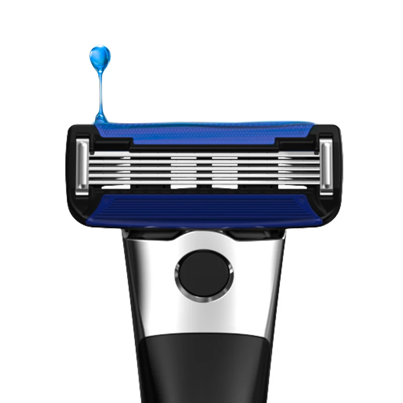 Adjustable Five Blade Metal Razor with Razor Blades Shaving Replaceable Head