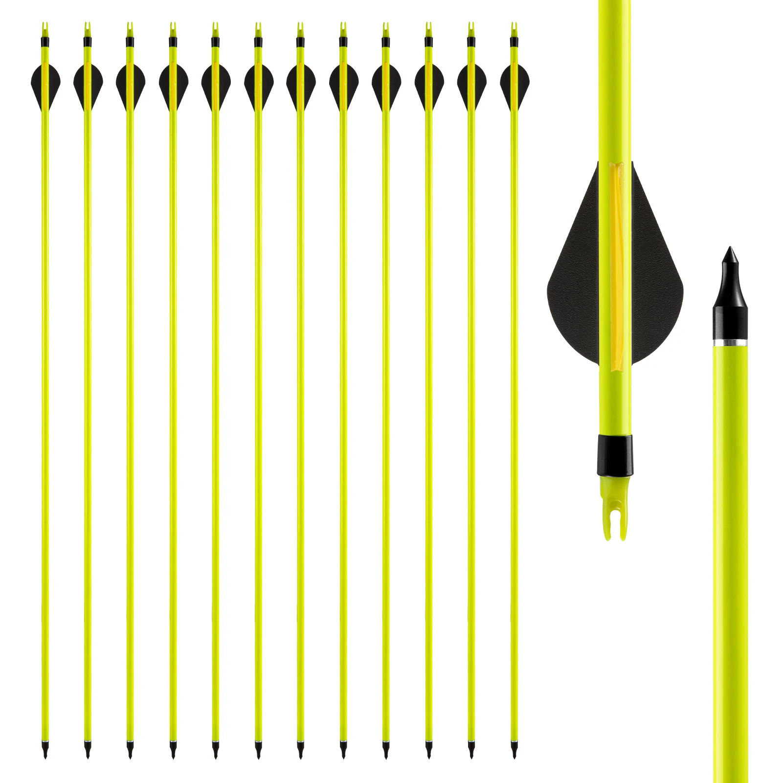 Archery Mixed Carbon Arrows ID6.2MM 2inch Plastic Vanes 100gr Tips for Compound Bow and Arrows Hunting Shooting Accessories