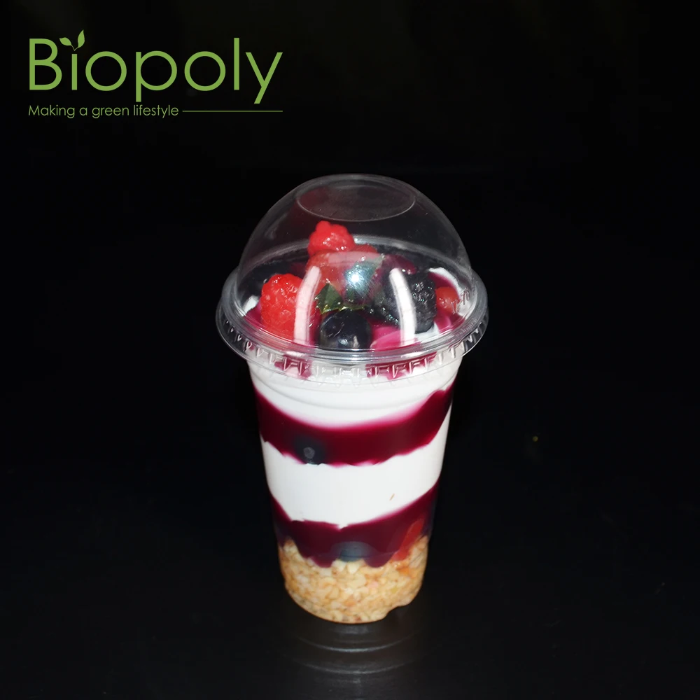  pla biodegradable transparent juice wine cold