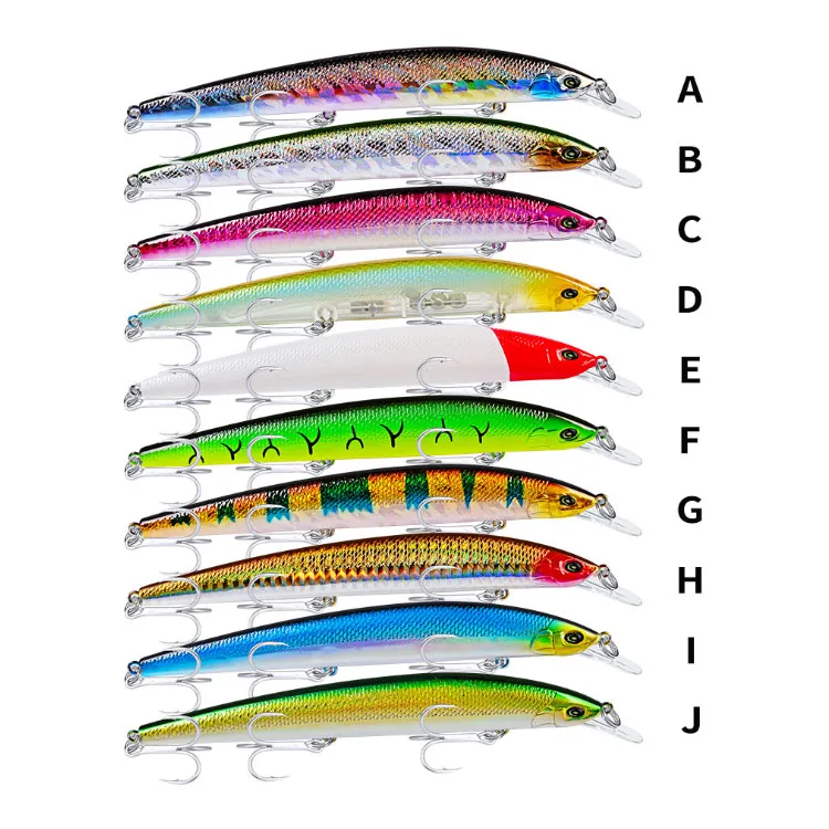 Saltwater floating large plastic bait molds hard floating Leurres black minnow fishing lures
