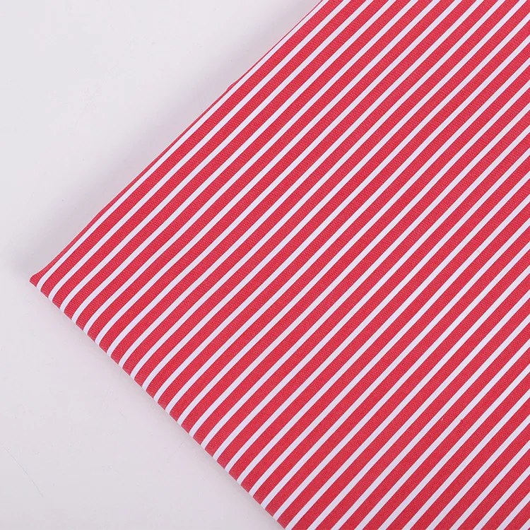 Stock yarn dyed Stripe Cotton Nylon Stretch Garment Material Fashion Stripe Shirt Fabric