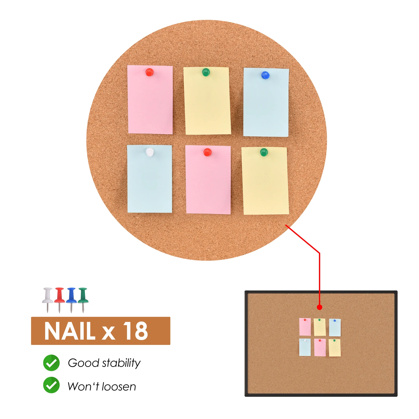 36*48inch  bulletin cork board  with black aluminum frame durable and light weight notice board