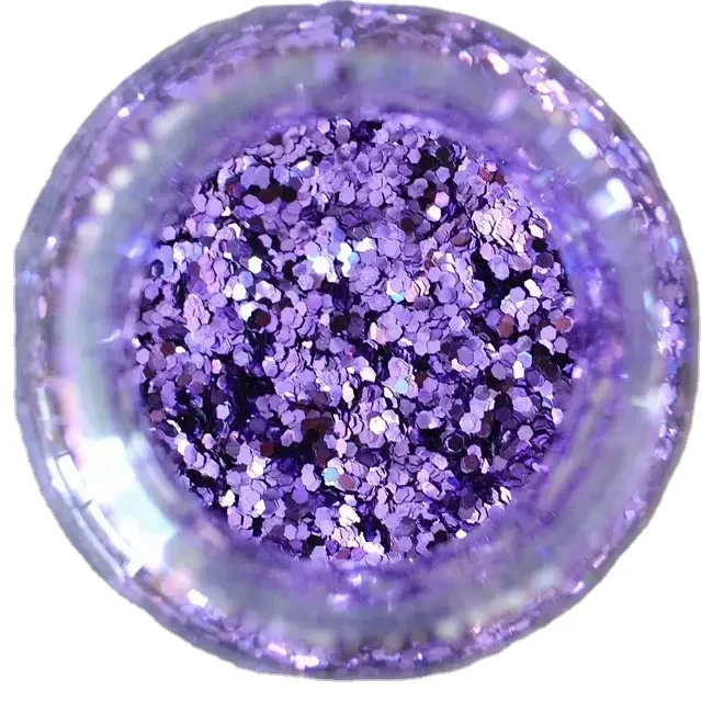 Factory supply cosmetic glitter flakes chunky mix polyester bulk craft glitter