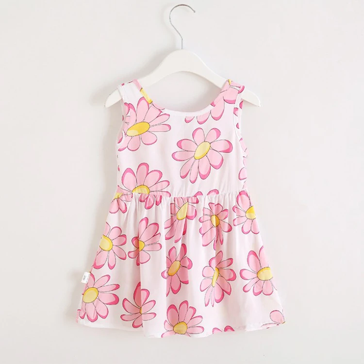 
New Modern Girl Frock Design Kids Clothes Flower Dress for 2-10 Years Old Girl 