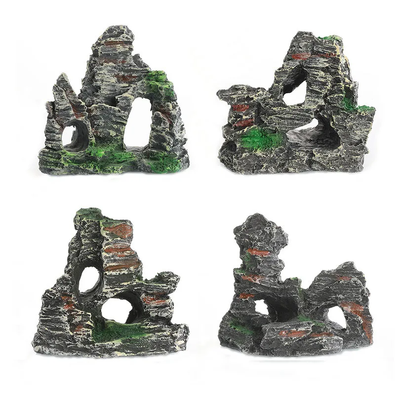 New resin rockery Fish tank ornaments aquarium decorative stone