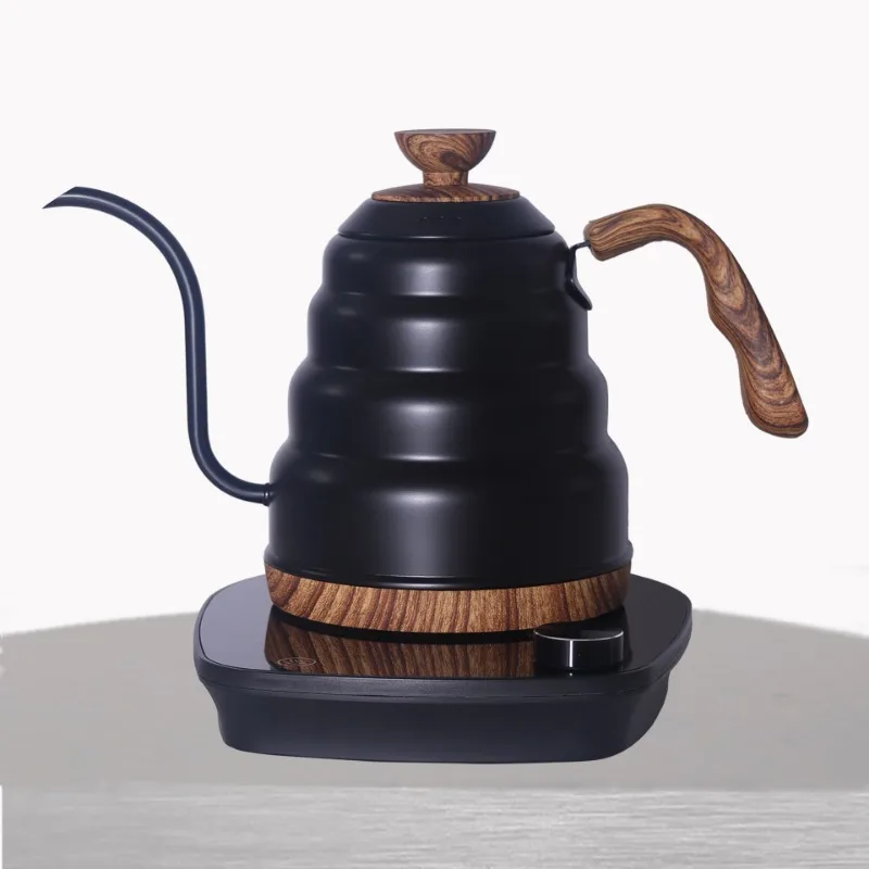 Stainless steel fine mouth gooseneck coffee hand brewing electric kettle household smart temperature control coffee pot