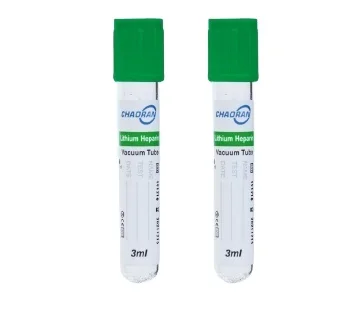 CE ISO Vacuum Blood Collection Tubes Green Top 2ml 3ml 4ml 6ml Sodium Heparin Tube Lithium Heparin Tubes