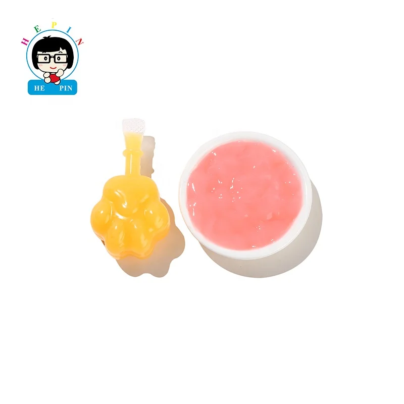 Wholesale Cartoon Jelly Candy Pudding Fruit Flavor Mixed Color Jelly Candy For Kids