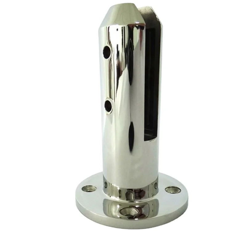 Modern Matt Black Glass Spigots Hotels SS304 Stainless Steel 2205 Glass Clip Railing Fence Handrail DIY Swimming Pools