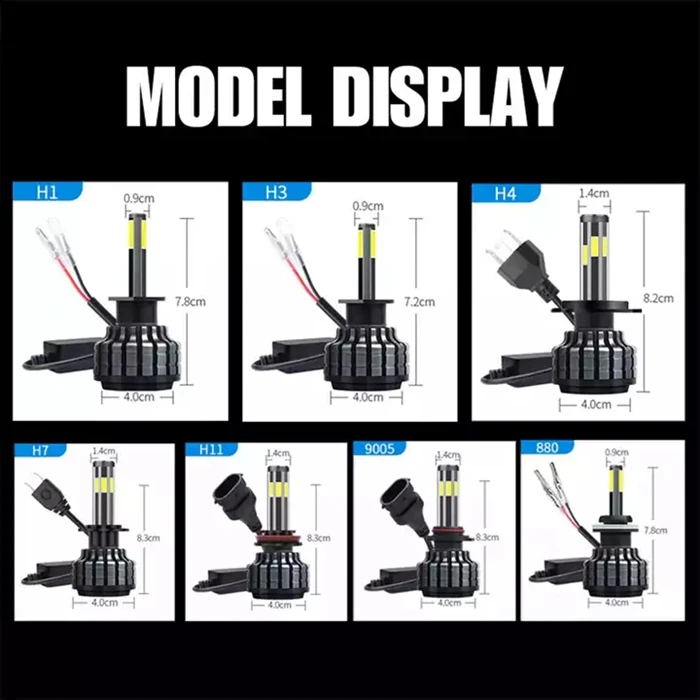 Led Light For Car X6s Led Headlight H11 9005 9006 H4 High Low Beam 50w 3000k 6000k 8000k Auto H4 Led Headlights