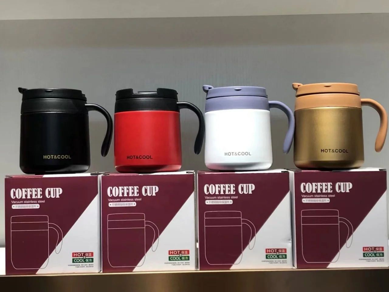 ZP 350ml 500ml in stock wholesale Vacuum Thermos Travel Cup Insulated Double Wall Tumbler 304 Leak Proof Car Coffee Mug with Lid