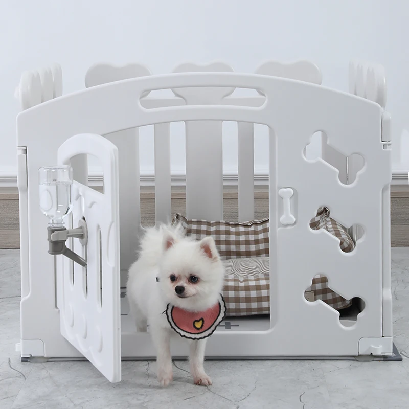 Distribution 2022 cheap fashion washable folding portable plastic pet crate fence puppy gate dog playpen for medium dogs