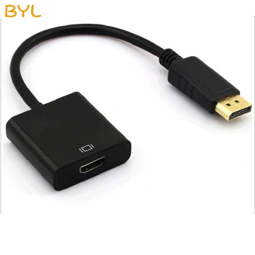 Factory hot sale HD cable with audio converter TV computer adapter cable Displayport to h dmi adapter HD cable