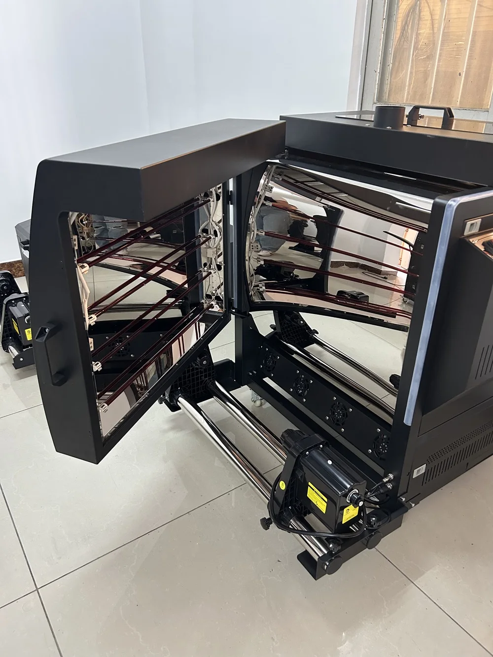 Good Price 60cm double-head white ink offset heat stamp dtf printer personalized custom t-shirt sweatshirt shaker powder machine