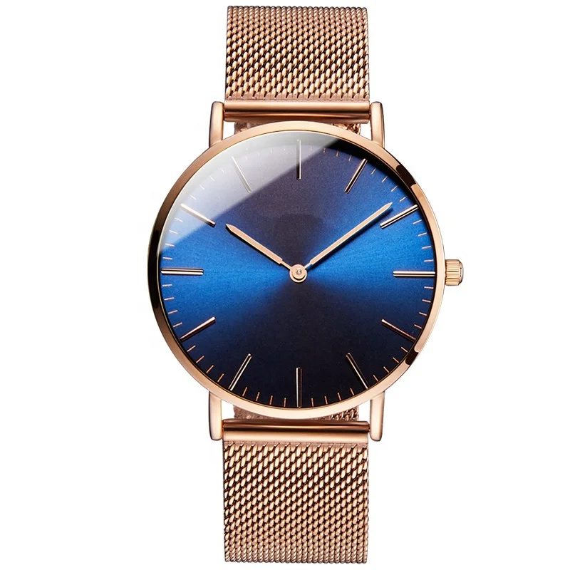 Fashion New Young Boys Watches Ultra Thin Slim Stainless Steel Case Wristwatch Men Watches