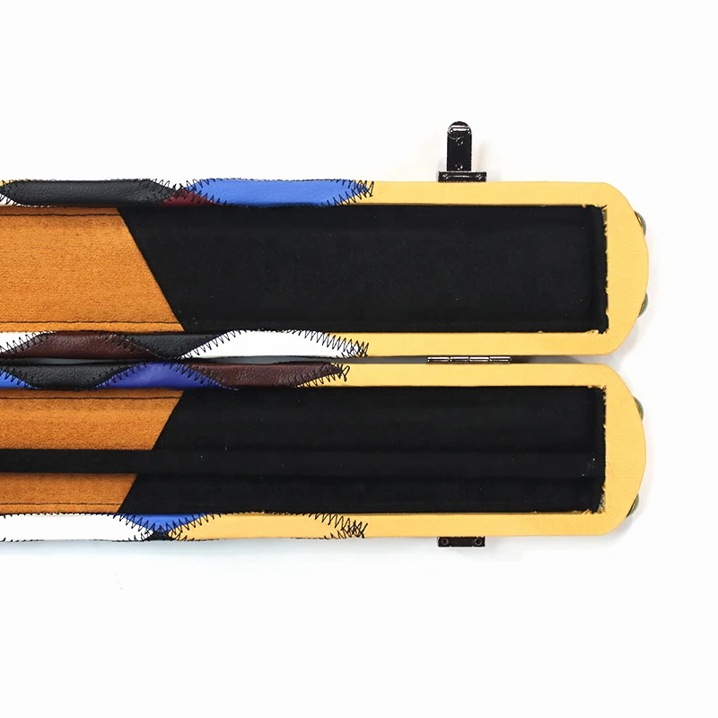High-end Luxurious Leather One Piece Straight Snooker Cue Case with High Quality For Sale